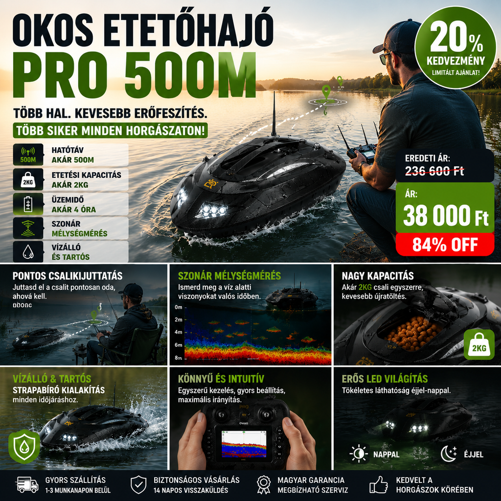 GPS-es etetőhajó halradarral